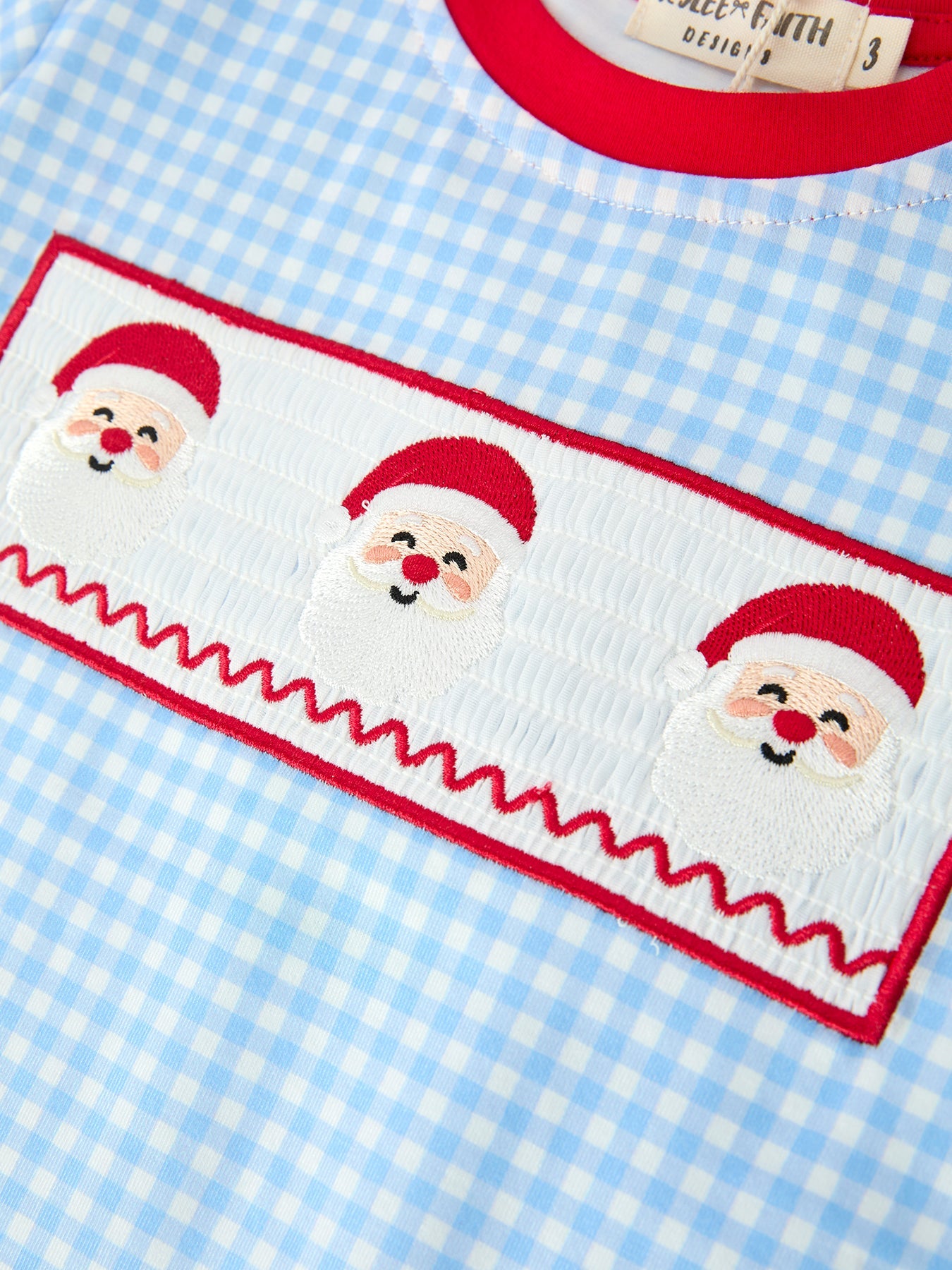 Christmas Santa Smocked Embroidered Boys Pant Set