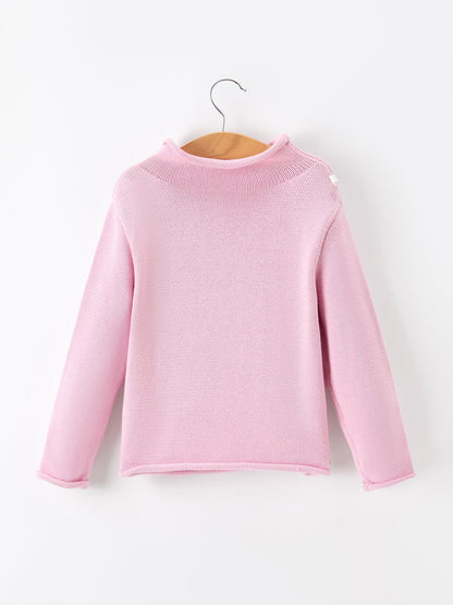 Girls Ghost Bow Knit Sweater Halloween Cute Embroidered Pullover