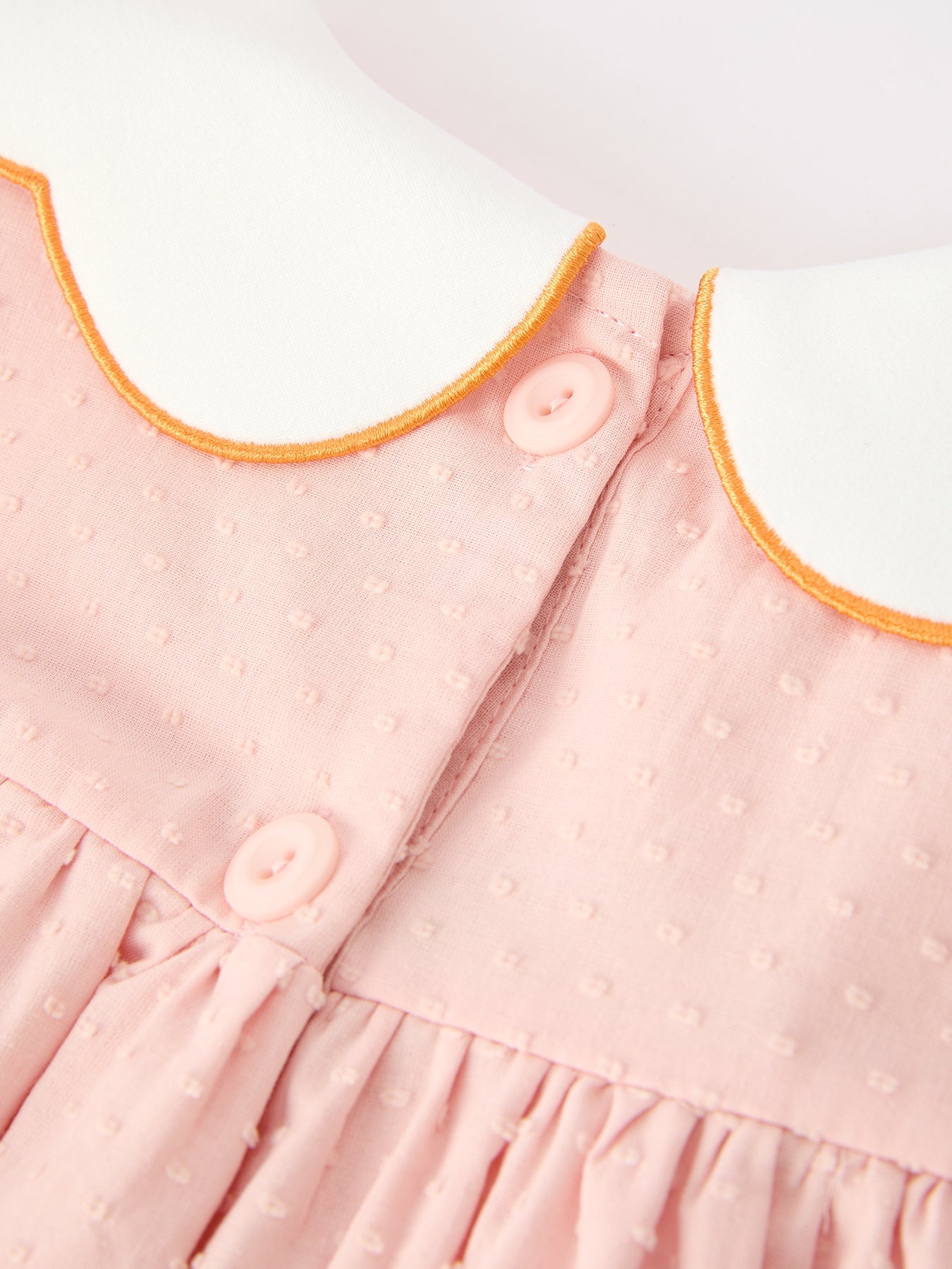 Halloween Pumpkin Applique Girls Puff Sleeve Dress