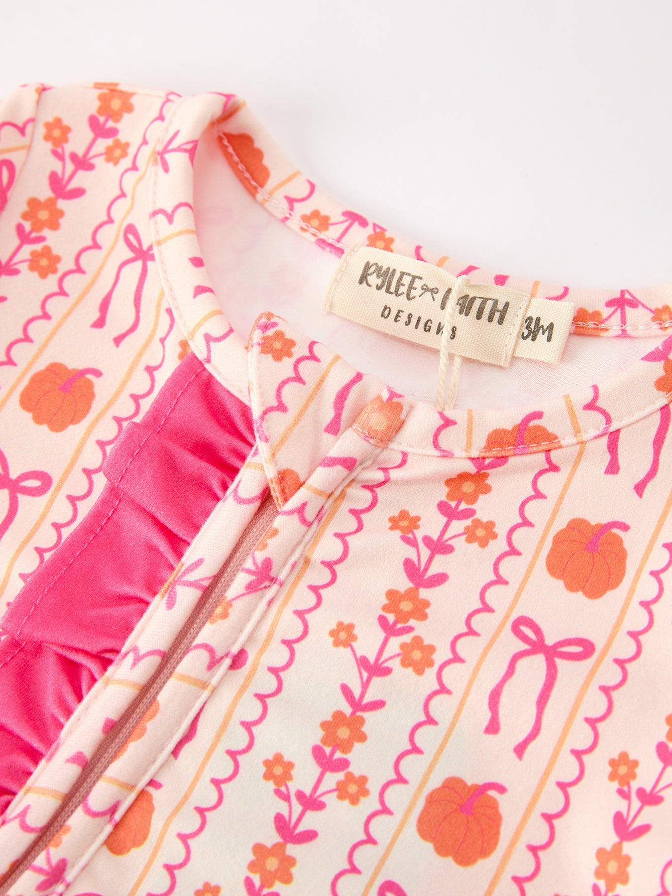 Halloween Thanksgiving Pumpkin Bow Baby Sleeper