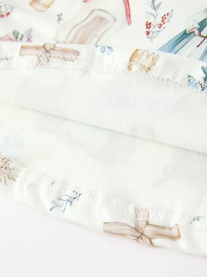 Girls Nativity Scene Winter Print Twirl Dress