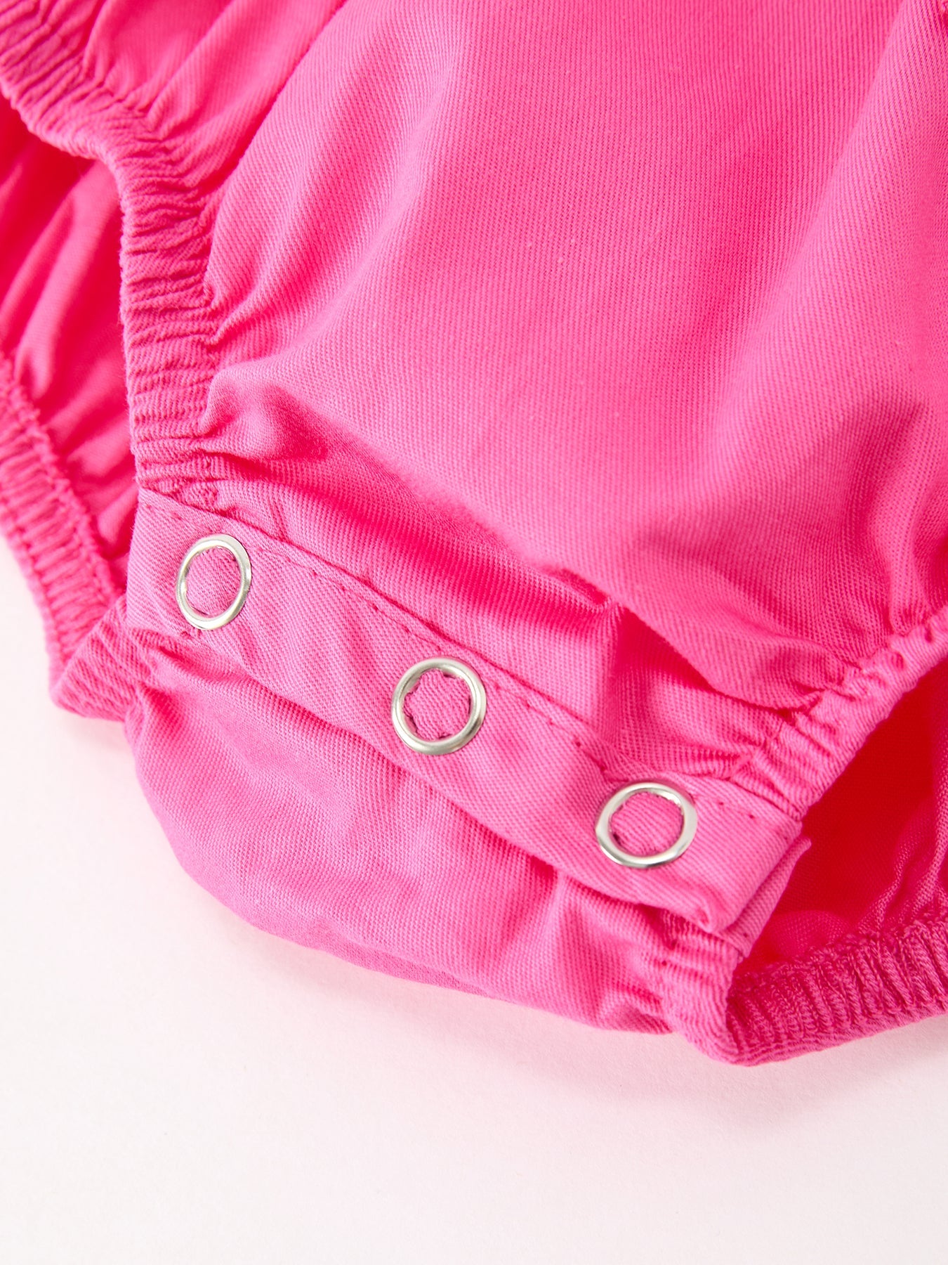Fall Baby Girl Hot Pink Ruffle Smocked Embroidery Romper