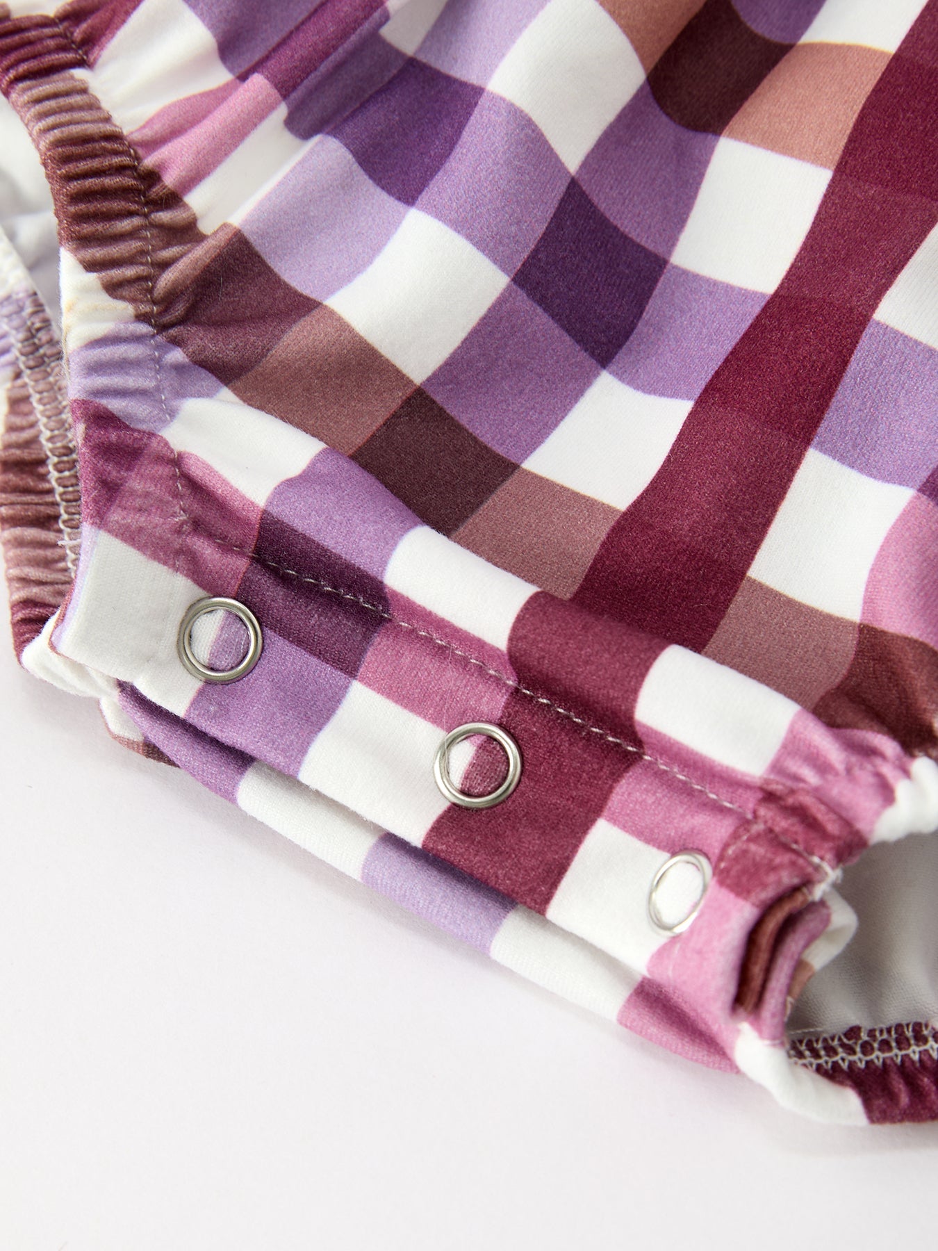 Fall Plaid Bow Ruffle Girls Bubble Romper