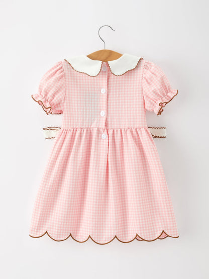 Christmas Girls Gingerbread Peter Pan Collar Dress