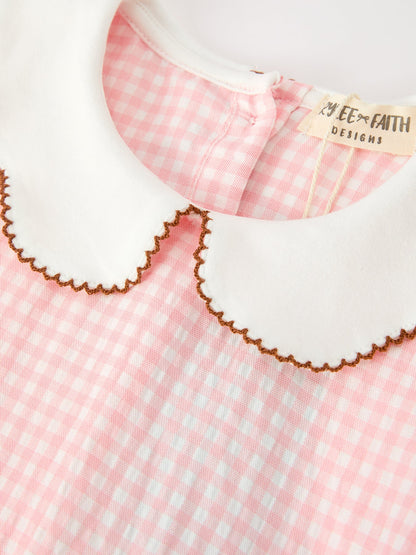 Christmas Girls Gingerbread Peter Pan Collar Dress