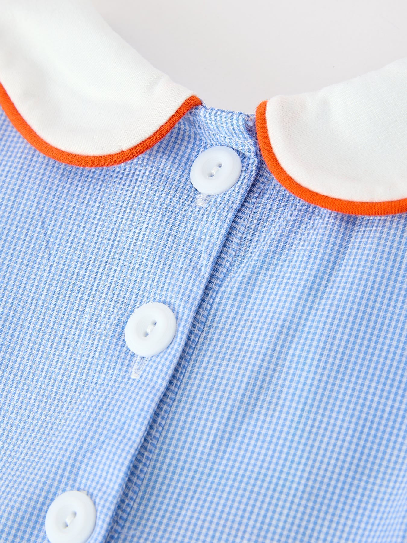 Fall Girls Plaid Pumpkin Appliqué Peter Pan Collar Dress