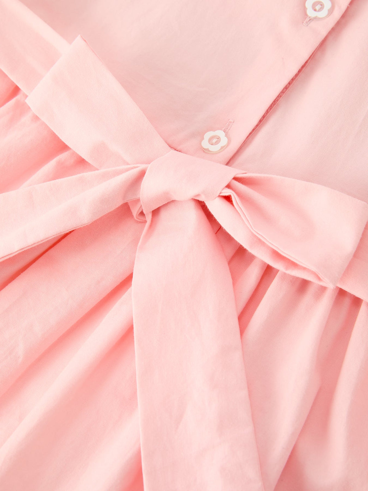 Fall Girls Pink Floral Embroidered Smocked Peter Pan Collar Dress