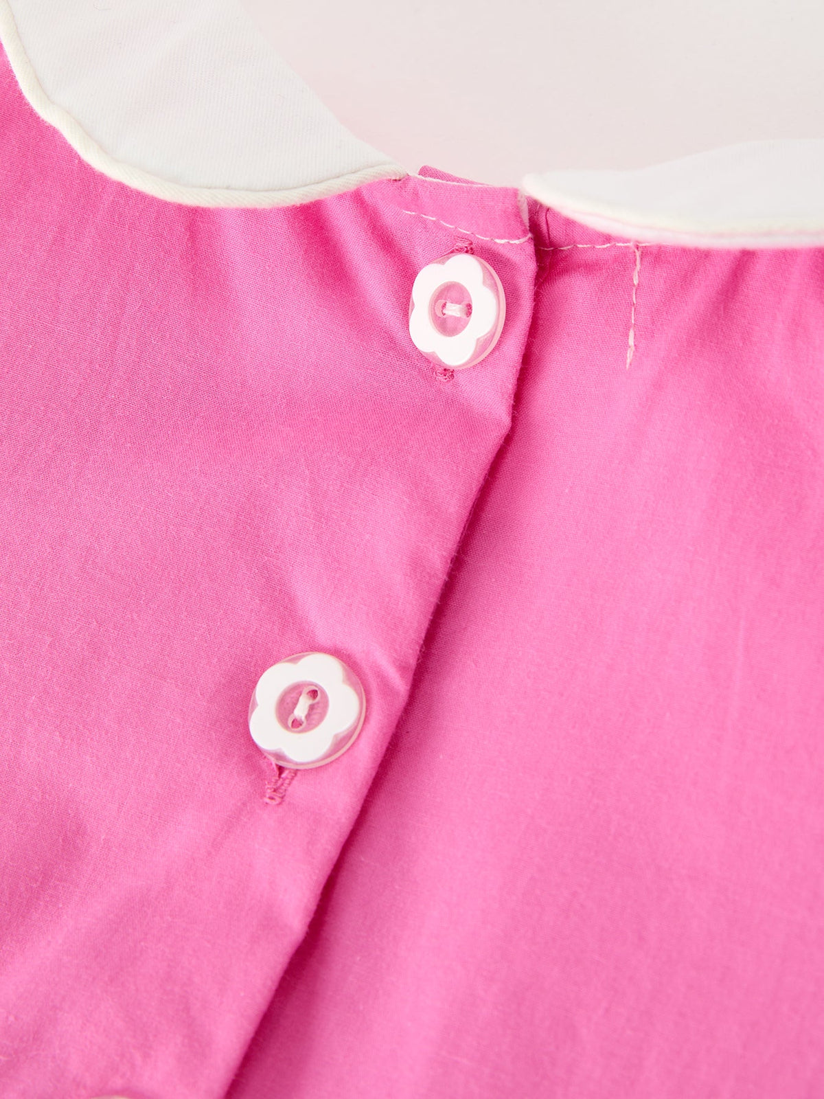 FALL Girls Hot Pink Floral Smocked Bow Bubble Romper