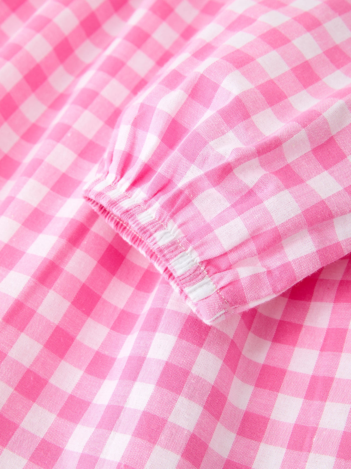 Girls Valentine's Day Pink Plaid Heart & Bow Collar Dress