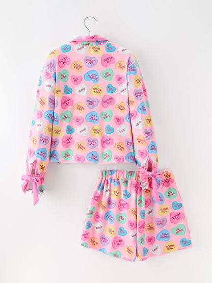 Valentine’s Day Mommy & Me Heart Print Pajama Set