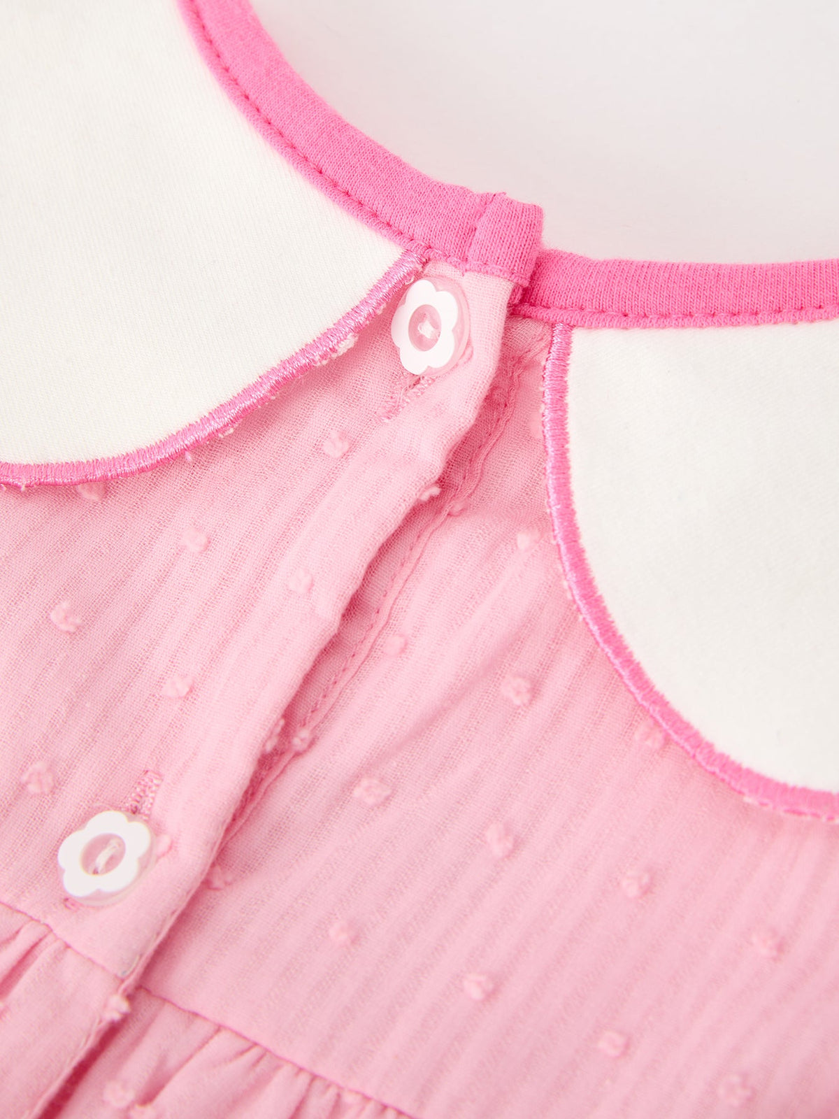 Valentine’s Day Girls Conversation Heart Scallop Collar Pink Dress