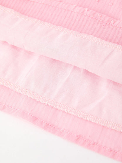 Valentine’s Day Girls Conversation Heart Scallop Collar Pink Dress