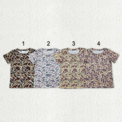 Sibling Baby Boys Short Sleeve Southern Hunting Camo T-shirts Top