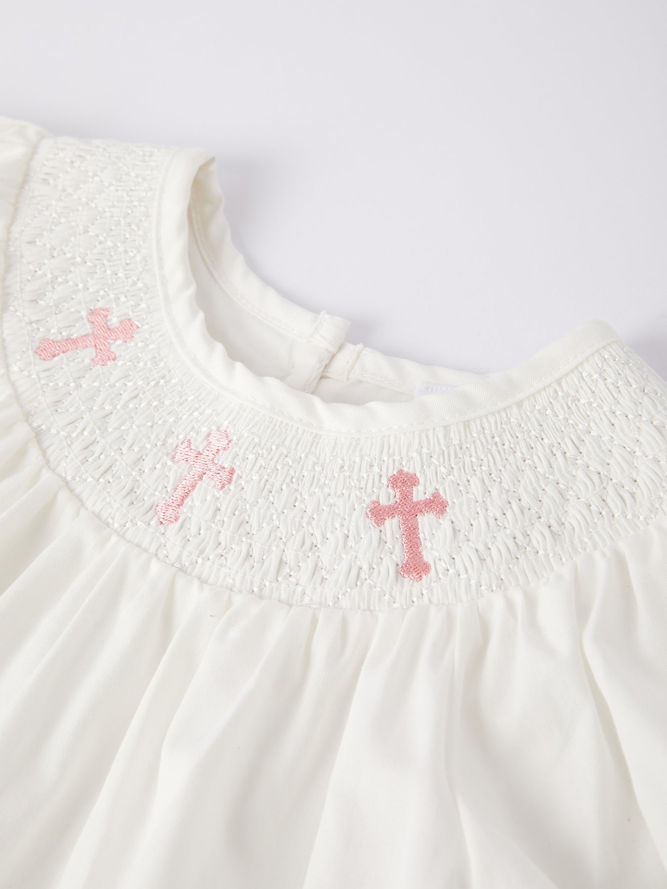 White  Smocked Church Christ Bishop Christening Dress