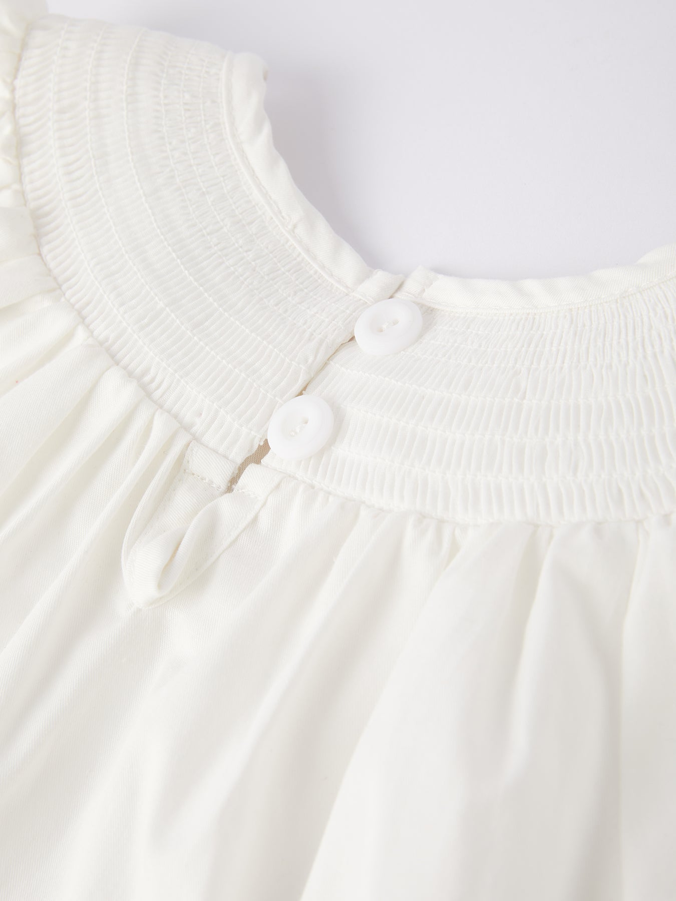 White  Smocked Church Christ Bishop Christening Dress
