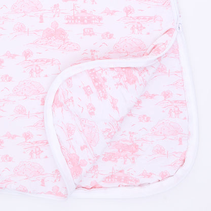 Golf Toile Pink - Sleep Bag