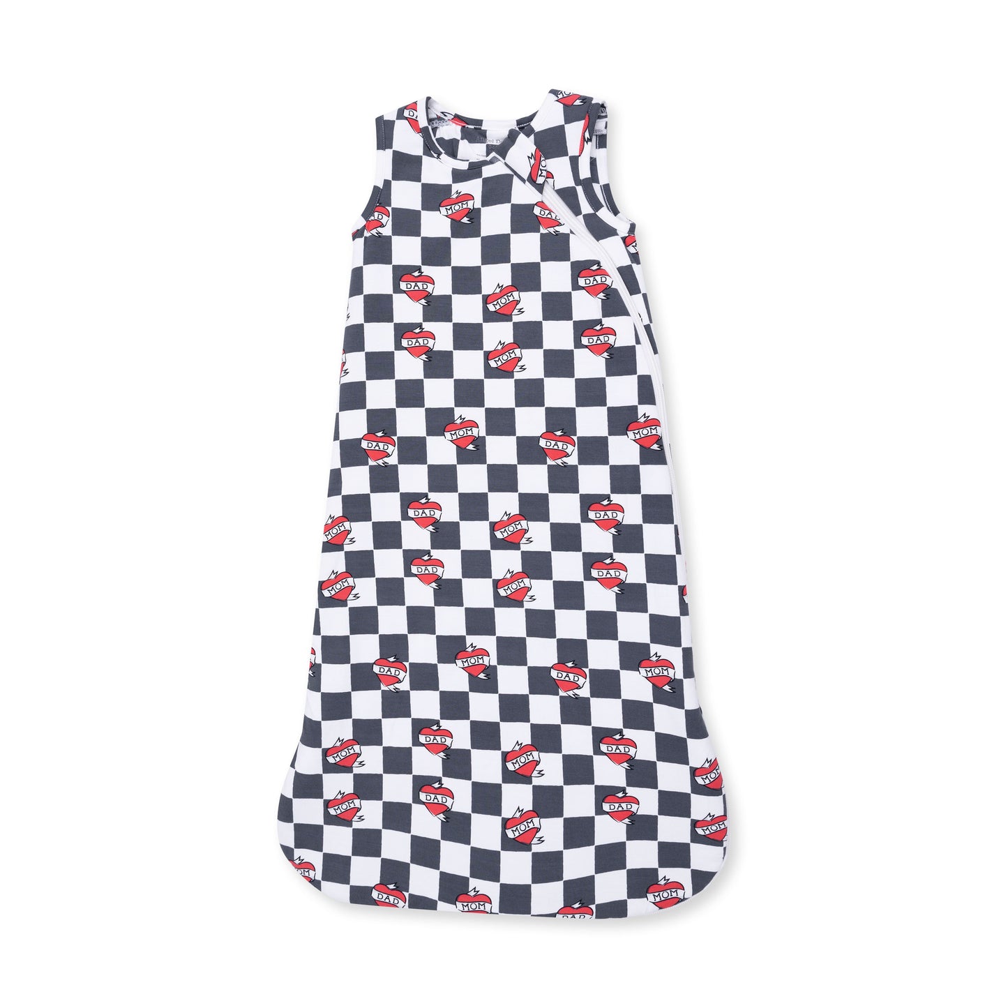 Heart Tattoo Check Black - Sleep Bag