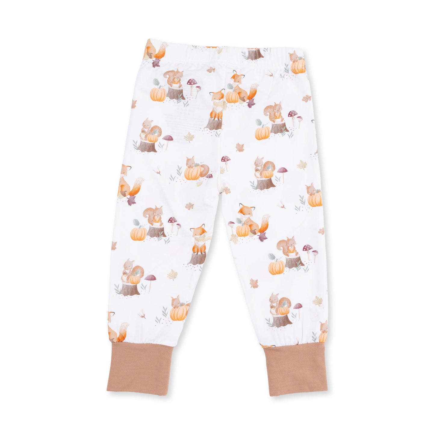 Woodland Animals with Pumpkins - Short Sleeve Loungewear Set