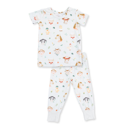 Baby Farm Faces - Short Sleeve Loungewear Set