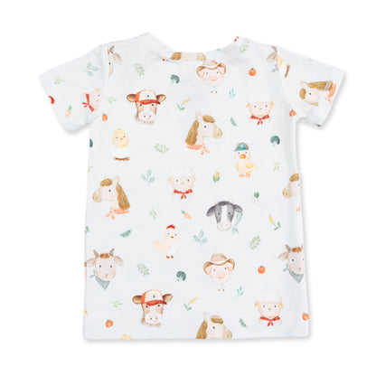 Baby Farm Faces - Short Sleeve Loungewear Set