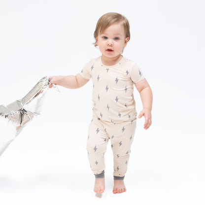 Mini Lightning Bolt - Short Sleeve Loungewear Set