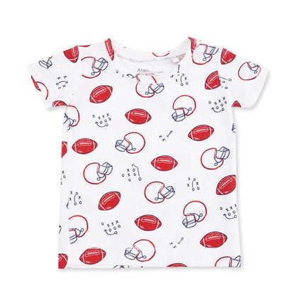 Touchdown Time - Short Sleeve Loungewear Set