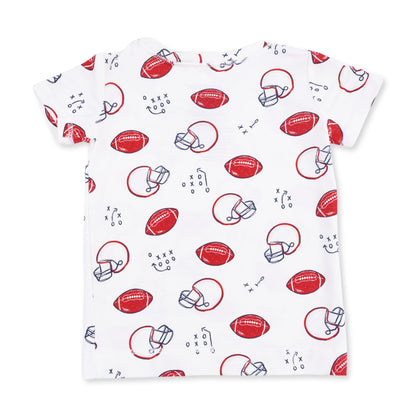 Touchdown Time - Short Sleeve Loungewear Set