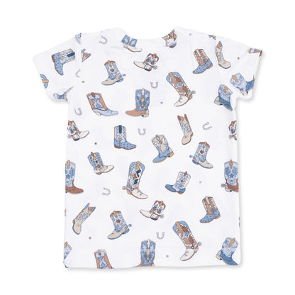 Buckaroo Boots - Short Sleeve Loungewear Set