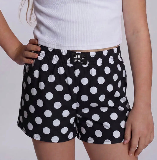 Lulu Mac Youth black polka dots Shorts