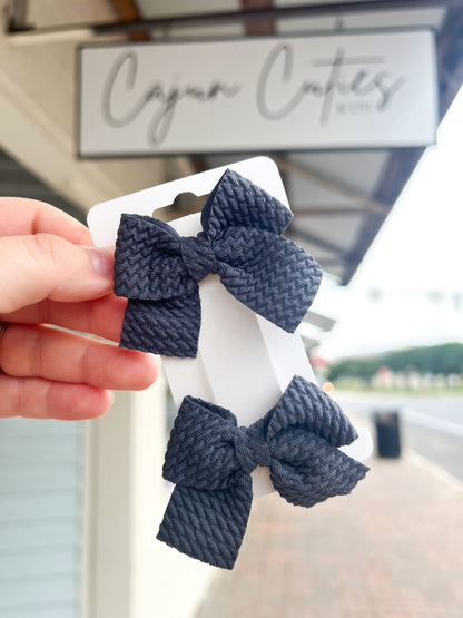 Quilted Piggy Bows - Cajun Cuties & Co