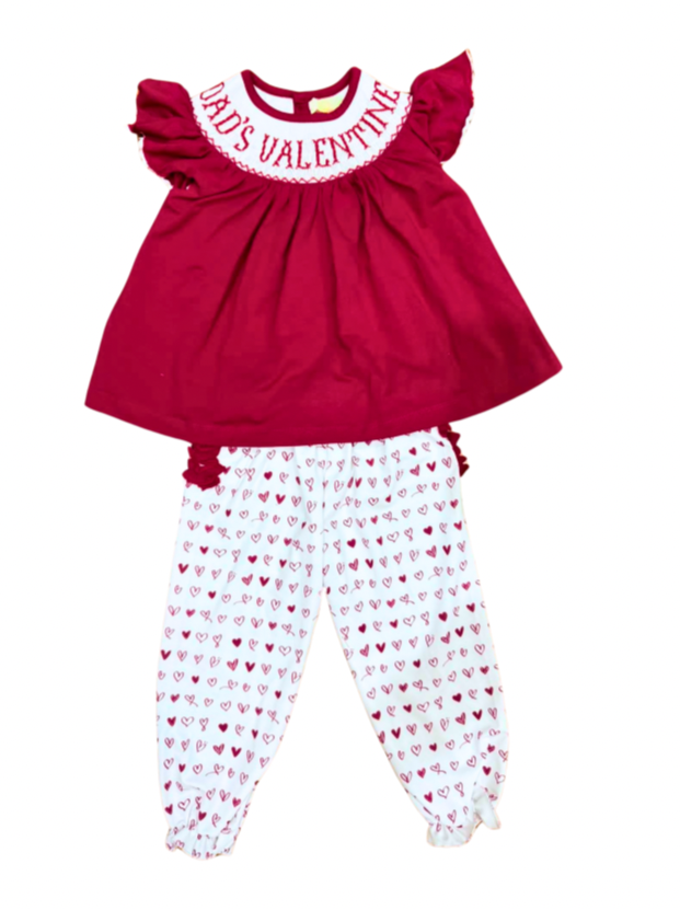 TODDLERS 'Daddy's Little Valentine' outfit, perfect for celebrating Valentine’s Day with love and style