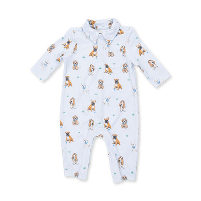 Bestie Dogs Blue - Polo Romper