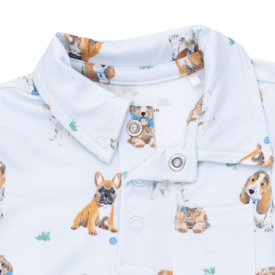 Bestie Dogs Blue - Polo Romper