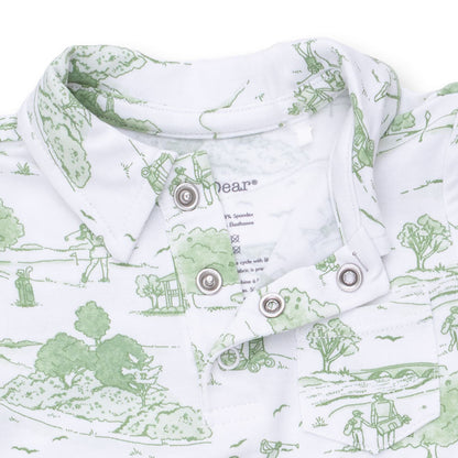 Golf Toile Green - Polo Romper
