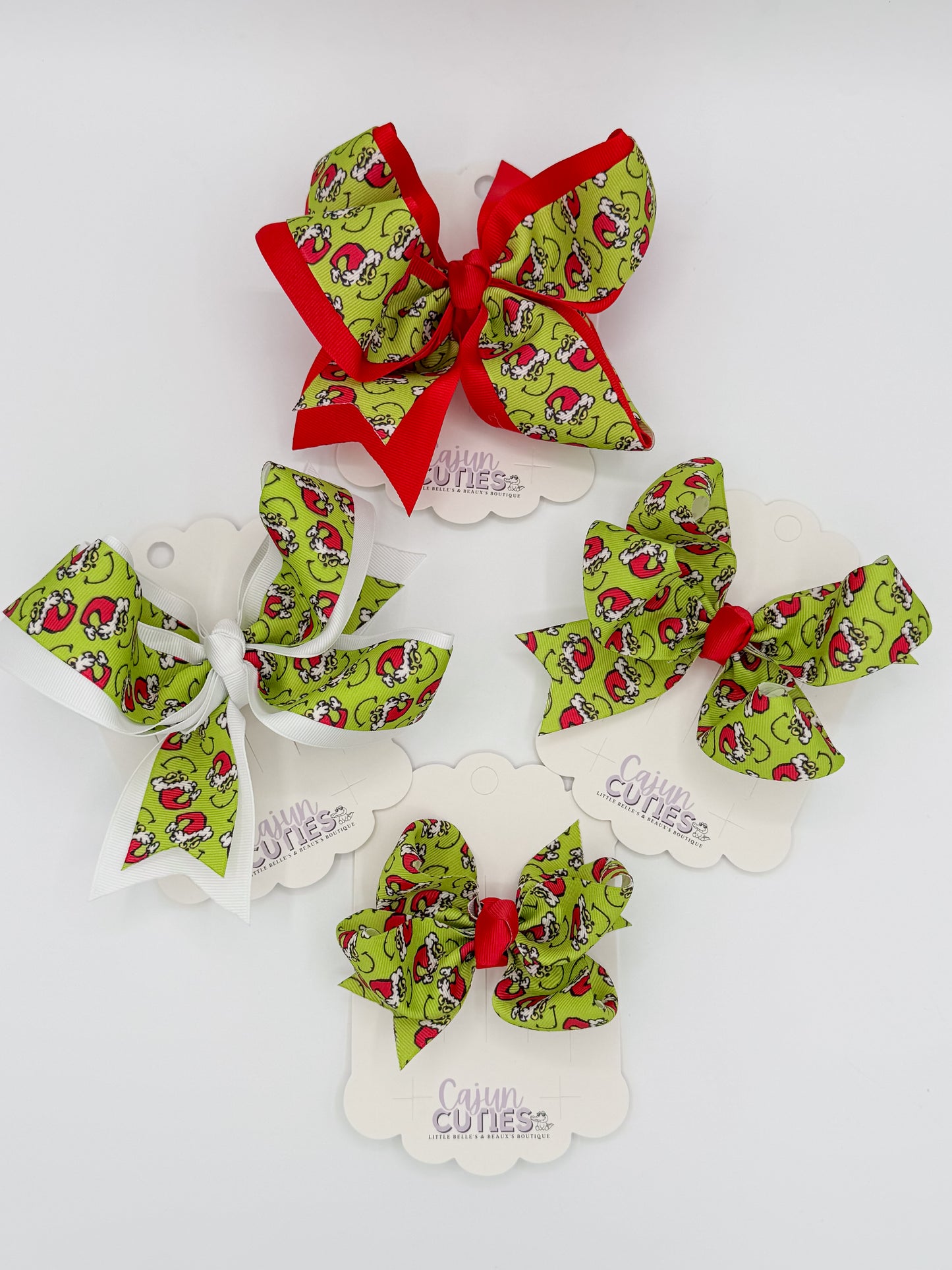 Green Man Hair Bows 6inch