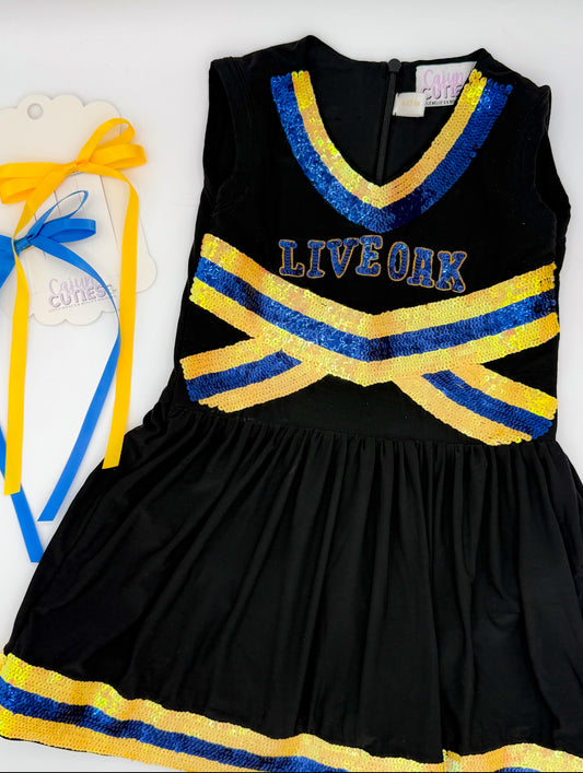 Live Oak Cheer Sequin Onesie Dress – Preorder