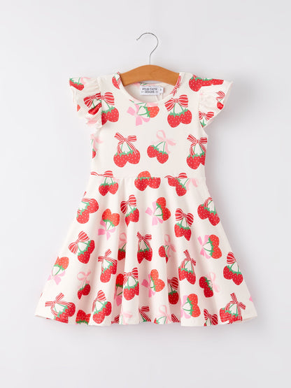 Charming Strawberry Dress for Little Ones