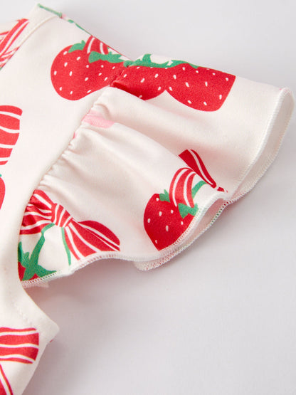 Charming Strawberry Dress for Little Ones