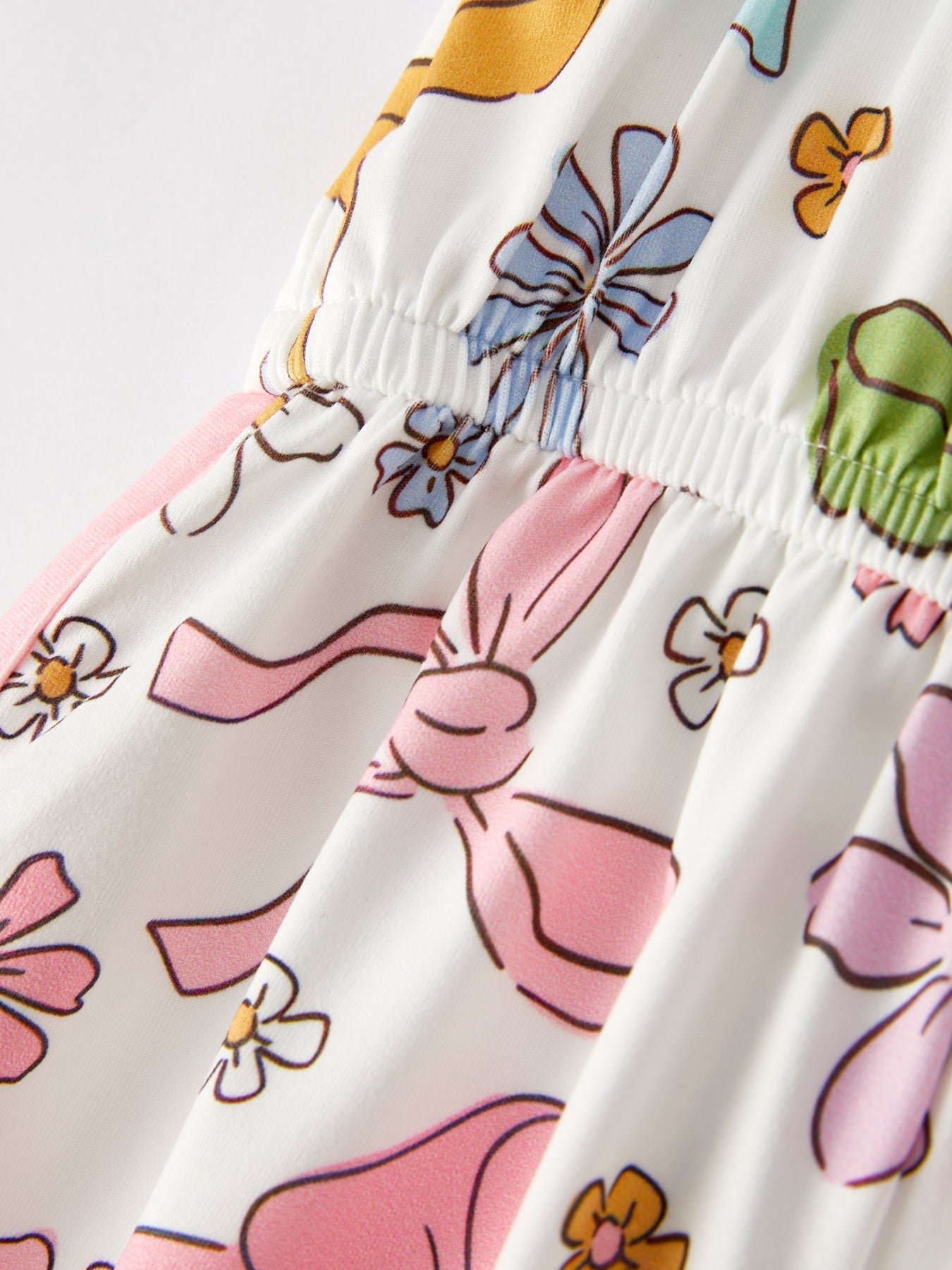 Girls Pink Bow Suspender jumpsuit