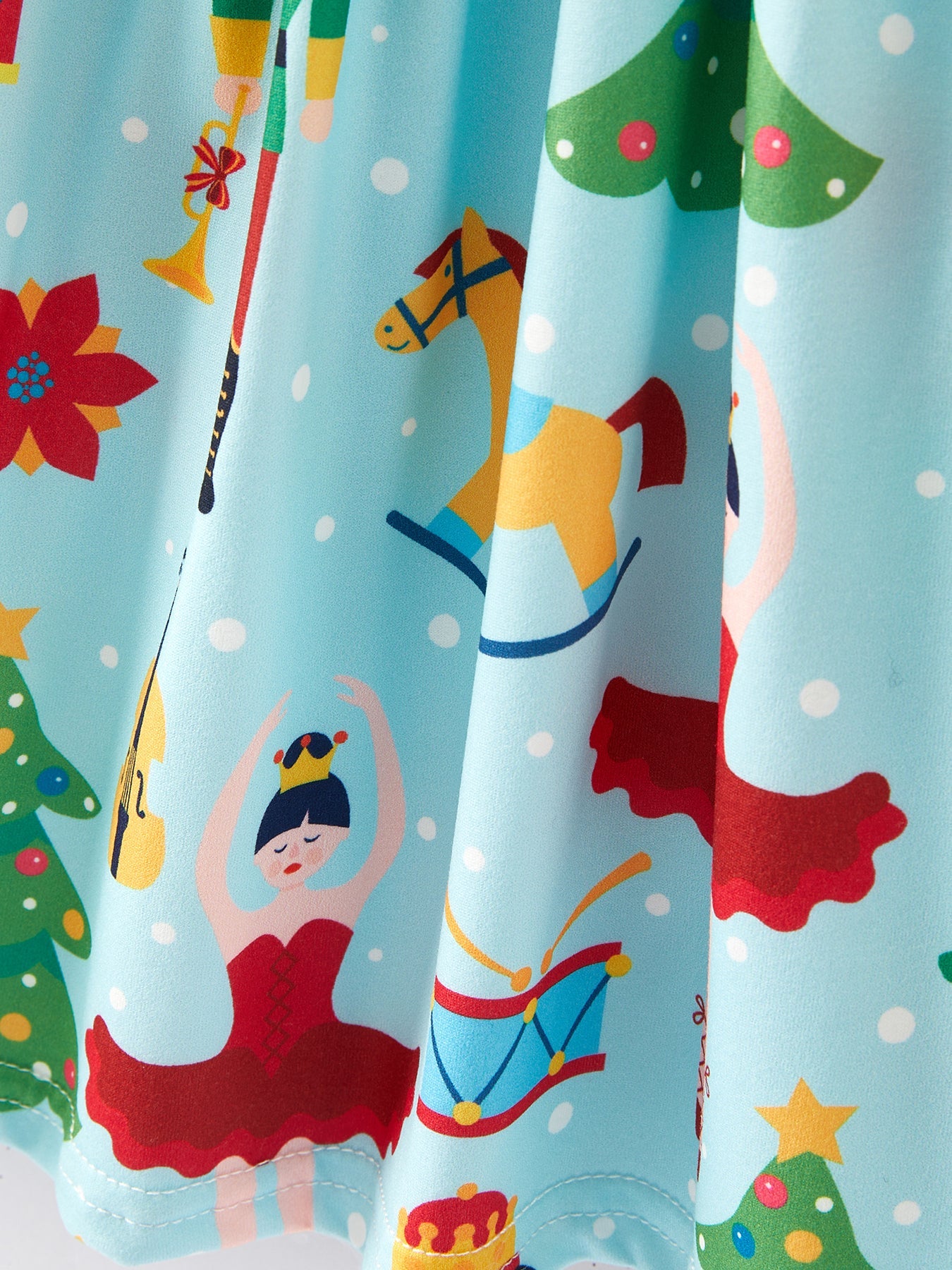 Christmas Character Print Girls Dress