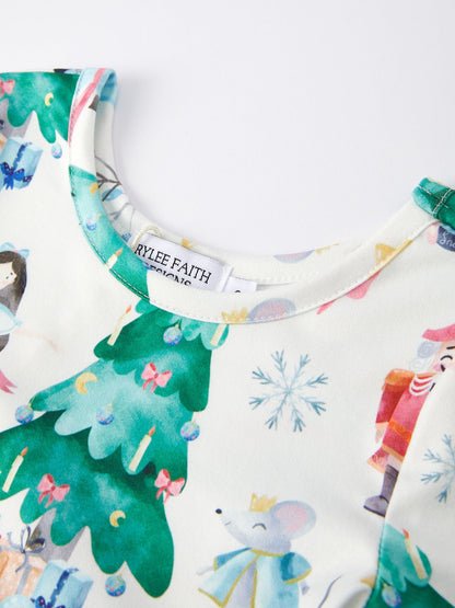Christmas Character Print Girls Dress