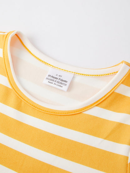 Sunflower Girls' Milk Silk Dress 3-piece Set