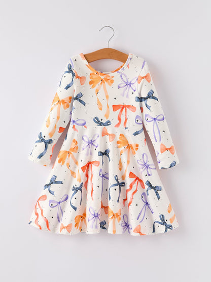 Halloween Bow Spring and Summer Girls Dress