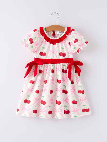 Cherry Bow Girls' Dress