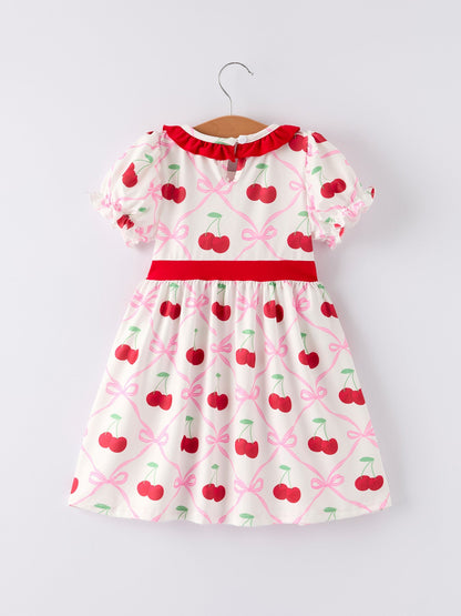 Cherry Bow Girls' Dress