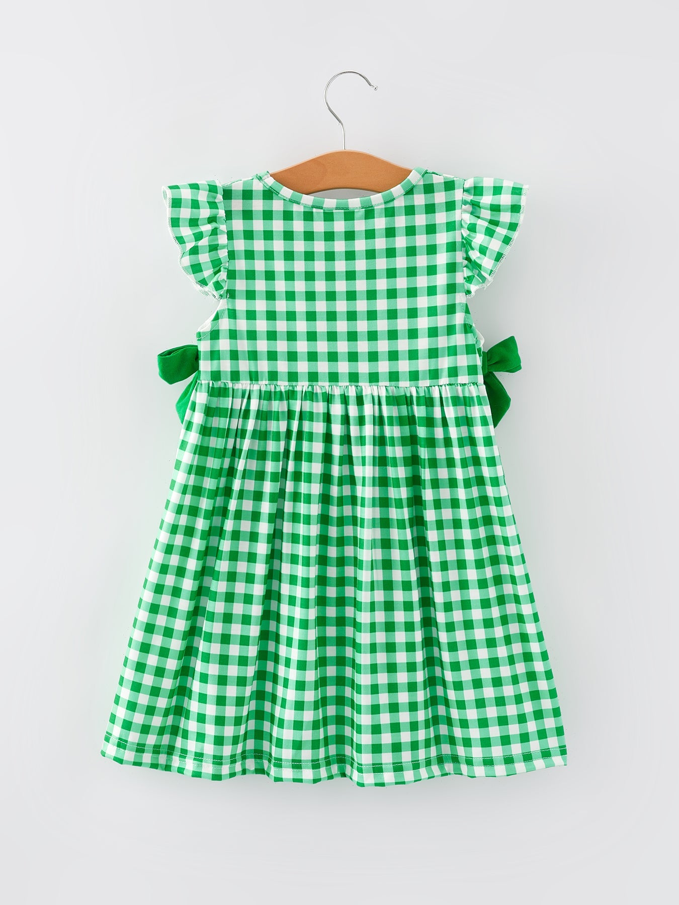 St. Patrick's Day Girls Shamrock Smocking Embroidery Dress