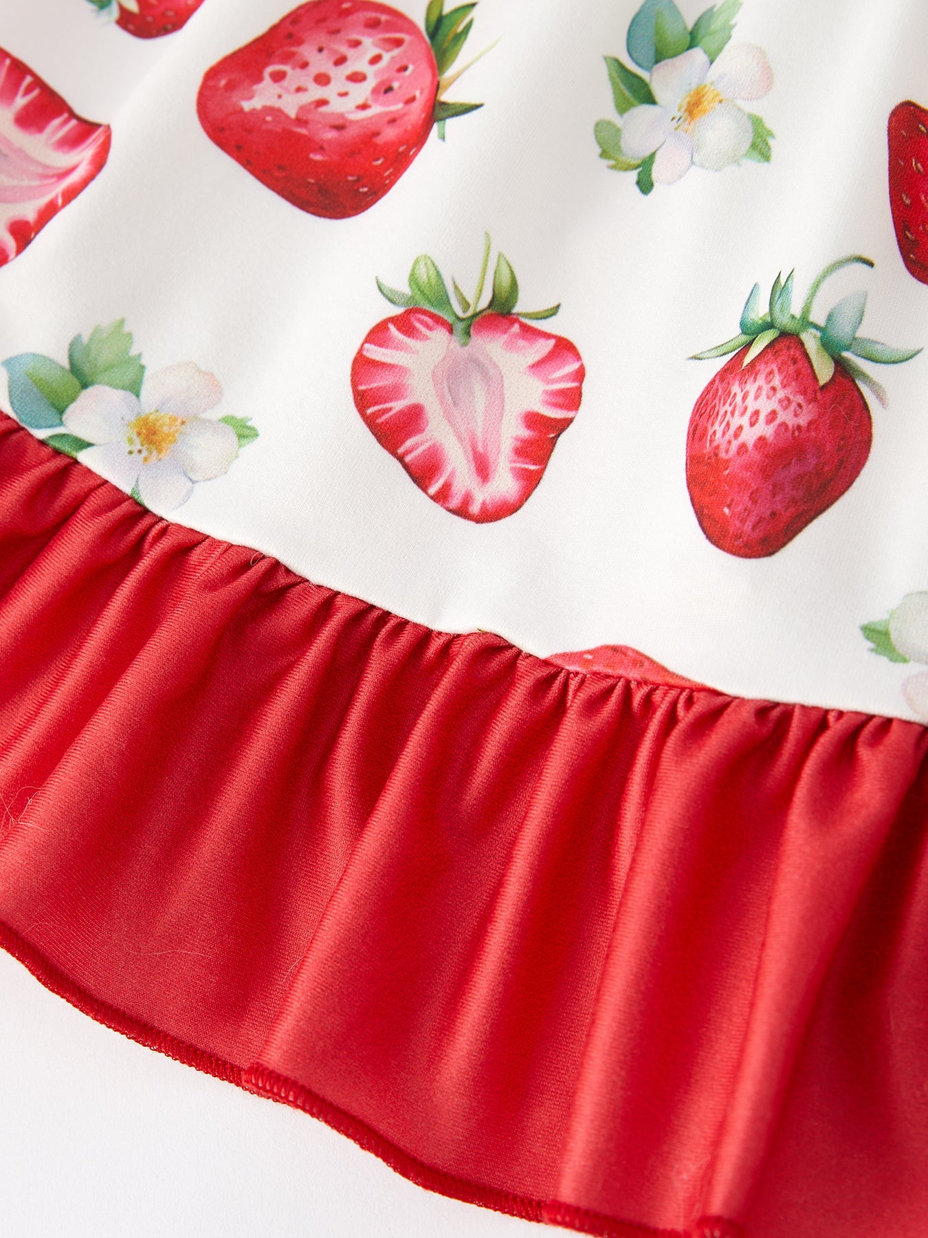 Strawberry Ruffle Girls Dress