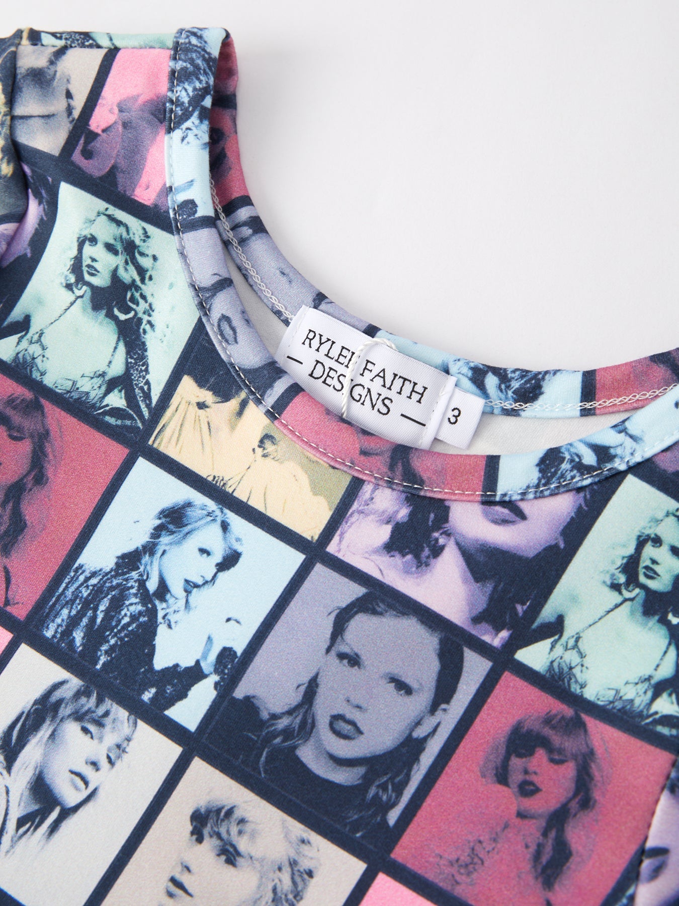 TS Portrait Concert Print Girls Dress