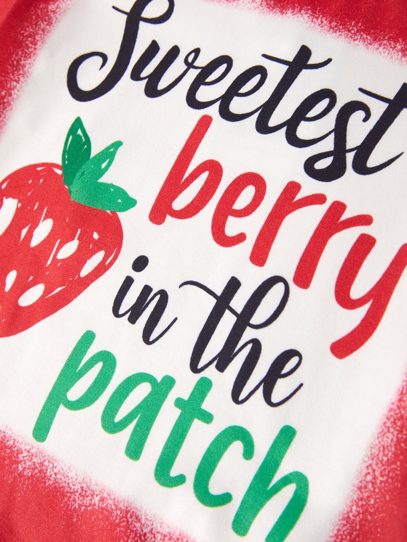 Girls Strawberry Flared Pants Set