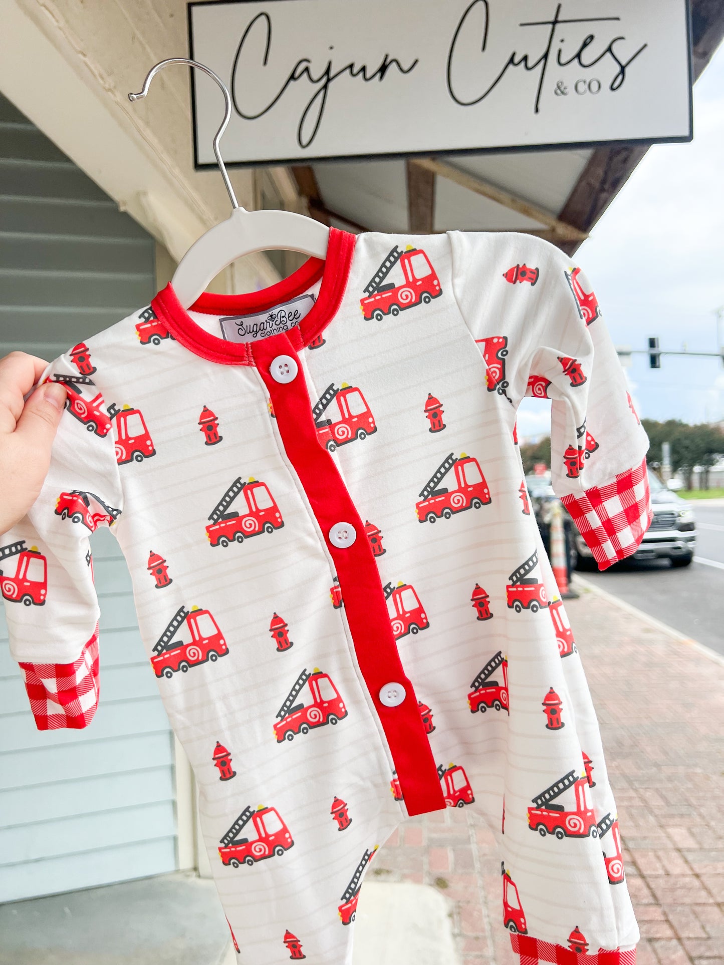 Firefighter Buttflap PJs - Cajun Cuties & Co